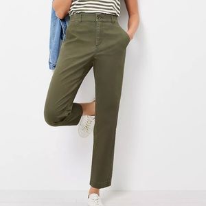 LOFT Perfect Straight Pants in Washed Twill